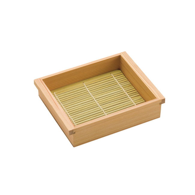 大：竹スダレ（約17.8×12.5cm）付
本体塗装付
収納に便利な積み重ね仕様です。