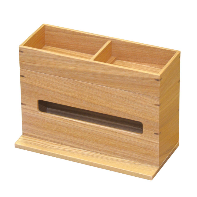 ティッシュボックス/約25×12×H14cmアメニティボックス/約25×9×H4.2cm※ティッシュボックスは上部開口です。※アメニティボックスは可動仕切り板1枚付