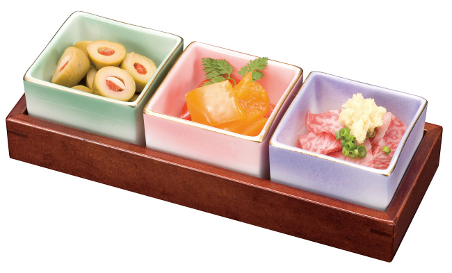 ※陶器別売・カスター台のみ※角型珍味入からお選びください