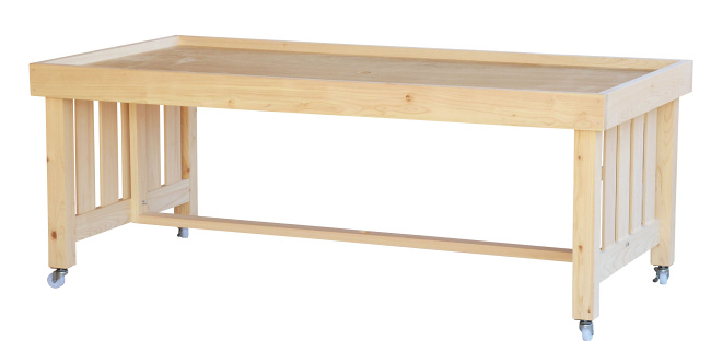 ※キャスターφ5cm ２箇所ストッパー付き※天板ラワン合板：約1.2cm　※天板深さ：約3cm