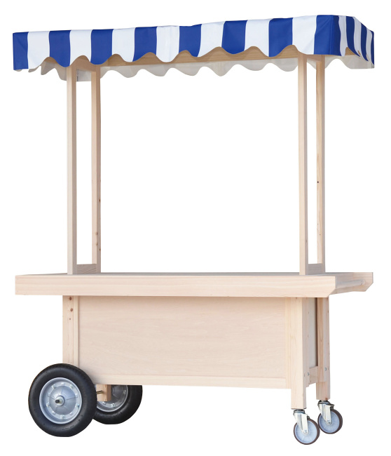 ※テーブル：約H80cm　※天板：シナ合板 ※片側持ち手付き ※塗装付き可能です。お問い合わせ下さい。 ■ テント：ブルー/ベージュ　からお選びください。