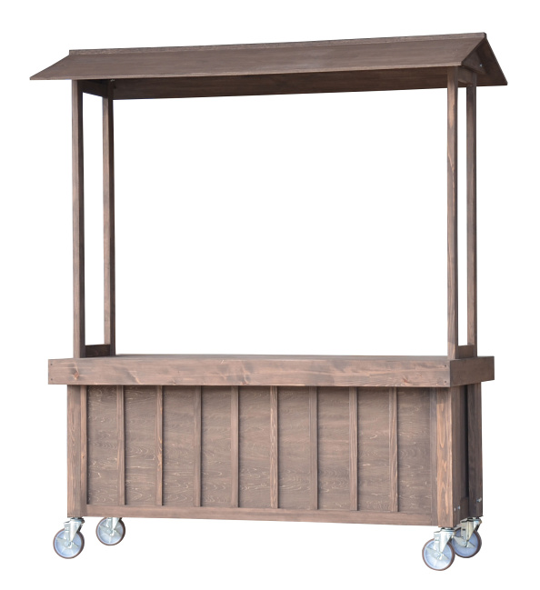 ※テーブル：約H80cm　※天板：シナ合板 ※キャスターφ12.5cm　４輪ストッパー付き　※両側持ち手付き ※塗装付き可能です。お問い合わせ下さい。