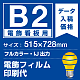 電飾看板用 B2(515×728mm) 電飾PETフィルム(糊なし) 印刷費 (屋内用) ※1枚分