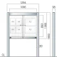 自立アルミ掲示板  AGP-1210(幅1294mm) 照明なし シルバーつや消し AGP-1210(S) AGP-1210(幅1294mm) 照明なし シルバーつや消し