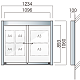 壁付アルミ掲示板  AGP-1210W(幅1234mm) 照明なし シルバーつや消し AGP-1210W(S)