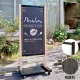 木目調和風サインスタンド ほくさいF 両面 屋外用 フレームカラー：枯焼杉 枯焼杉 F-459(W450×H900)