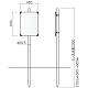 コンクリ基礎不要 打込杭サイン コンパス W450×H600 (KCO-4560) W450×H600