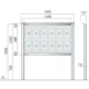保護板(ガラス)なし 屋外用簡易・自立型アルミ掲示板 SBD-1510(幅1642mm) シルバーつや消し (SBD-1510(S)) SBD-1510(幅1642mm) シルバーつや消し