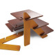 B)HP ミニラック コーナースクエア スタンド ブラウンミックス  (W57491)