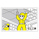 作業予定マグネット板 イラスト入り 仕上工事 (301-28)