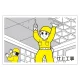 作業予定マグネット板 イラスト入り 仕上工事 (301-28) 仕上工事