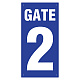ゲート表示板 タテ型 GATE 2 (305-31A)