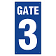 ゲート表示板 タテ型 GATE 3 (305-32A)