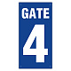 ゲート表示板 タテ型 GATE 4 (305-33A)