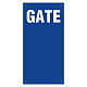 ゲート表示板 タテ型 GATE 無地 (305-34A)
