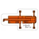 現場配置図用 重機車両マグネット (平面タイプ) (小) 表示内容:トラッククレーン (314-66) トラッククレーン 小