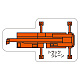 現場配置図用 重機車両マグネット (平面タイプ) (大) 表示内容:トラッククレーン (314-76)
