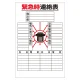 緊急時連絡表・安全衛生管理組織表 緊急時連絡表 紙 900×600mm (317-43) 緊急時連絡表 紙 900×600mm