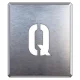 吹付け用アルファベットプレート 350×300 Q (349-31A) Q