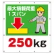 スーパーシート（イラスト）900×850  最大積載荷重1スパン250kg (355-41) 最大積載荷重1スパン250kg