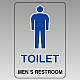 透明ステッカー JIS規格安全標識（大） 300×200 トイレ(男子) (807-50B) 300×200 トイレ(男子)