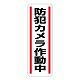 短冊型ステッカー(5枚1組) タテ 360×120 防犯カメラ作動中 (812-45)