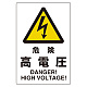 ユニピタ 450×300 危険高電圧 (816-55)