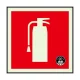 消防標識消火器蓄光(図記号のみ) 80角 (825-17A) 80角