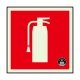 消防標識消火器蓄光(図記号のみ) 90角 (825-18A) 90角