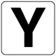 アルファベットステッカー 5枚入 Y 50×50 (845-80Y) Y 50×50