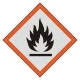 GHSシンボルステッカー (5枚1組) 炎 一辺150mm (846-101) 炎 一辺150mm