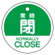 バルブ開閉表示札 5枚一組 常時閉 緑 (856-76) 常時閉 緑