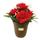 造花鉢 バラ赤 (935-43) バラ赤