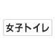 室名表示板 片面表示 女子トイレ 大 アクリル（白） (RS2-11) 女子トイレ 大