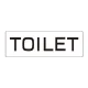 室名表示板 片面表示 TOILET 大 アクリル（白） (RS2-6) TOILET 大