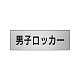 室名表示板 片面表示 アルミ（ヘアライン仕上げ） 男子ロッカー 小 (RS6-17)