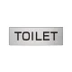 室名表示板 片面表示 アルミ（ヘアライン仕上げ） TOILET 小 (RS6-6) TOILET 小