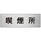 室名表示板 片面表示 アルミ（ヘアライン仕上げ） 喫煙所 大 (RS7-47)