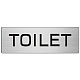 室名表示板 片面表示 アルミ（ヘアライン仕上げ） TOILET 大 (RS7-6)