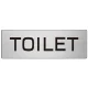 室名表示板 片面表示 アルミ（ヘアライン仕上げ） TOILET 大 (RS7-6) TOILET 大
