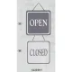 表示プレートH ドアサイン 両面 グレー 表示:OPEN⇔CLOSED (CL3224-1) OPEN⇔CLOSED