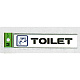 表示プレートH ドアサイン アクリル 150mm×30mm 表示:TOILET (CM157-7)