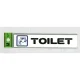 表示プレートH ドアサイン アクリル 150mm×30mm 表示:TOILET (CM157-7) TOILET