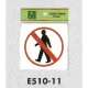表示プレートH ピクトサイン アクリル 表示:歩行者通行禁止 (E510-11) 歩行者通行禁止