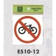 表示プレートH ピクトサイン アクリル 表示:駐輪禁止 (E510-12) 駐輪禁止