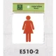 表示プレートH ピクトサイン トイレ表示 アクリル 表示:女性用 (E510-2) 女性用