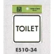 表示プレートH ピクトサイン アクリル 表示:トイレTOILET (E510-34) (EE510-34) トイレTOILET(E510-34)