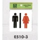 表示プレートH ピクトサイン トイレ表示 アクリル 男女 仕様:女右・男左 (E510-3) (EE510-3*) 女右・男左(E510-3)
