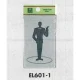 表示プレートH トイレ表示 オシャレ全身シルエット アクリルマットグレー 表示:男性用 (EL601-1) 男性用