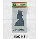 表示プレートH トイレ表示 アクリルマットグレー 表示:男性用 GENTLEMAN (EL601-3)